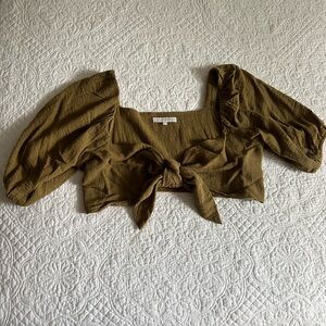 Olive Green Toe Top